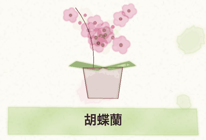 胡蝶蘭の水彩画