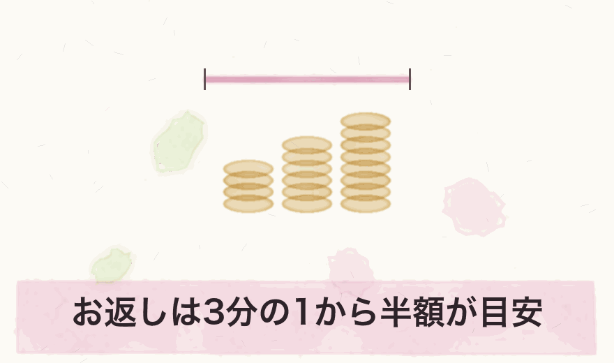 お返しは3分の1から半額が目安