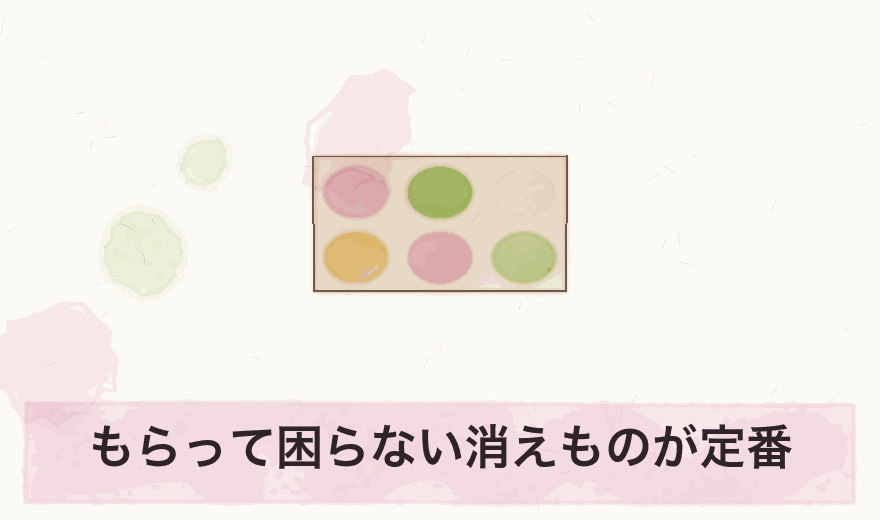 もらって困らない消えものが定番