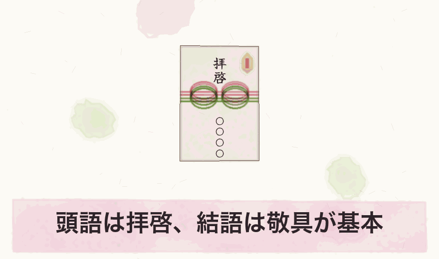 頭語は拝啓、結語は敬具が基本